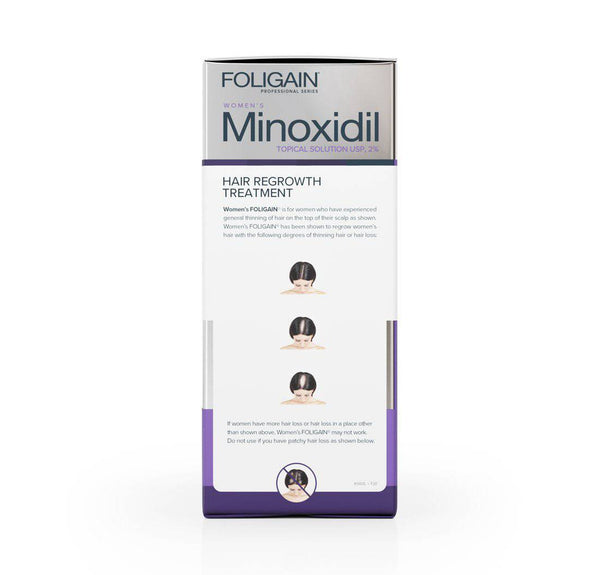 FOLIGAIN Minoxidil 2% Hair Regrowth Treatment For Women 6 Month Supply - FOLIGAIN